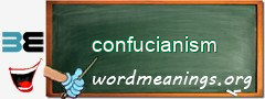 WordMeaning blackboard for confucianism